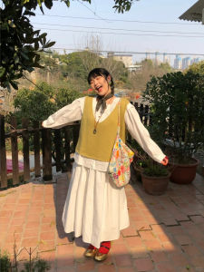 Floral Canvas Shoulder Bag Large Capacity Slant Cross Bag Lazy Style Korean Trend Thickened Spring Summer New Arrival Womens Handbag