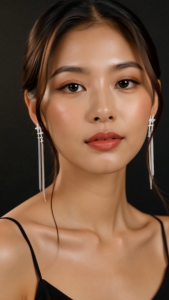 [SG] Crystal Cross Chain Drop Earrings | Long Tassel Statement Earrings | Sparkling Star Cross Dangle Earrings | Elegant Evening Jewellery | ear me out (EMO-41)