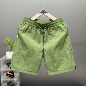 Summer thin patchwork mesh casual shorts for men trendy brand and cool five quarter shorts