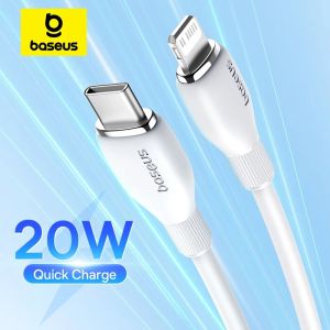 BASEUS | Baseus TPE 20W USB C Cable For IPhone 14 13 12 11 Pro Max XS Fast Charging Cable Type C To Lighting Date Wire For iPad Macbook
