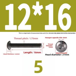 POWER&STRONG | 10.9 Grade Hex Socket Cap Screws M1.6 M2 M3 M4 M5 M6 M7 M8 M9 M10 M11 M12