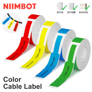 Niimbot Waterproof Cable Wire Label Stickers Paper Rolls Compatible With D110 D110M D11 D11H D101 H11 Label PrintersWhite Color