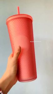 |CHÍNH HÃNG| LY STARBUCKS GAI SOFT TOUCH PINK SIZE KHỦNG 24oz