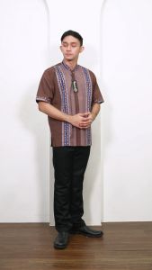 (BONUS DUS) Baju Koko Murah / Kemko Lengan Pendek / Kemeja Muslim Pria / Atasan Pria Bahan Dingin Tebal Halus MOERBA 19D243519