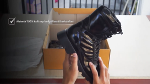 Army86 Sepatu PDL Brave full kulit mengkilap tanpa perlu disemir
