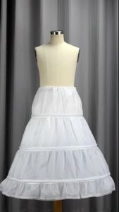 Children kids Petticoat A-Line 3 Hoops One Layer Flower Girls Crinoline Lace Trim Flower Girl Dress Underskirt