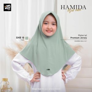 Jilbab Kerudung anak sekolah Hamida Hijab Basic Ammarkids. Hijab praktis anak TK SD SMP