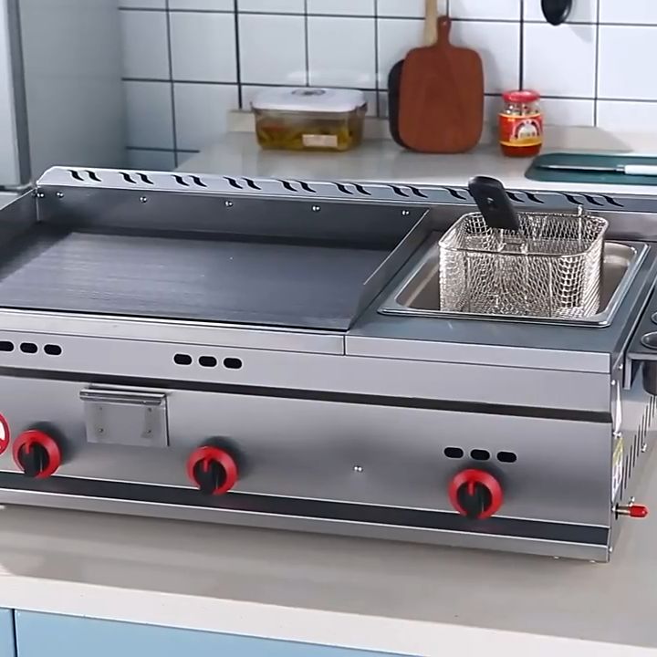 WEIAIBLD Burger Griddle and Deep Fryer Heavy Duty Burger Griddle