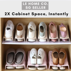[SG STOCK] Bundle of 2 4 & 12- Shoe Storage Organizer Rack | Space Saving Stackable Shoe Stand | Cabinet Shoe Stacker