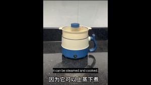 DEZAHOME 18CM Electric Cooker Pot Rice Small Mini MultiFunction Steamer Non Stick Cooking
