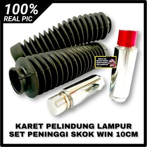 PENINGGI SHOCK SKOK DEPAN HONDA WIN 10CM SET KARET PELINDUNG LUMPUR