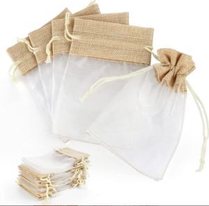 Creative Beige Wave Lace Mesh Breathable Drawstring Bag Jewelry Pouch Scented Pillow Empty Bag Fashionable Storage Case