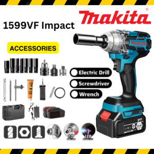 Makita 1980vf/1280vf Electric Impact Wrench Cordless Brushless Ratchet Driver with 2 Batteries
