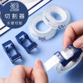 Deli Transparent Tape Small Office Supplies Hand Tear Error Correction Adhesive Tape Stick Words Narrow Width 1.2cm Large Roll. 