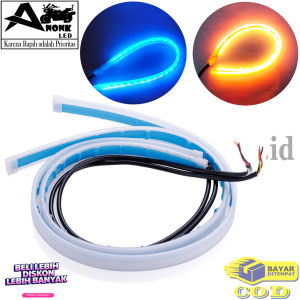 2PCS Lampu LED Alis Running 30cm Biru - Lampu Led Alis Mobil/Motor 30cm - Lampu Alis/DRL Model Slim