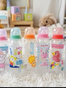 BABY BOO FEEDING BOTTLE ANTI-COLIC WIDE-NECK 350ML/12OZ BPA FREE EASY TO CLEAN ROUND CAP DURABLE NON-TOXIC MATERIAL NURSING BOTOL
