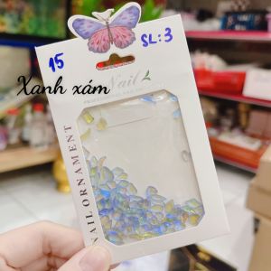 Túi đá chân bằng màu Phản Quang mix kiểu túi 100 viên đáng màu hot lạ trang trí móng tay nail
