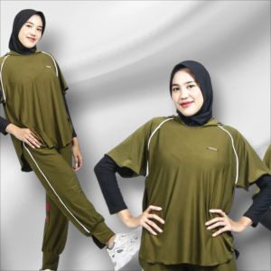 one set olahraga muslimah baju senam hijab baju olahraga hijab baju renang muslimah