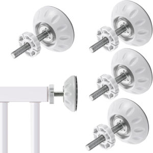 Baby Gates แกนเกลียวแท่ง Walk Thru Gates Wall ถ้วย Guard Safety Gate สกรูชุดสําหรับทารกความปลอดภัยสัตว์เลี้ยงสุนัขบันได Gates