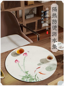 แผ่นรองแก้วซับน้ำดินเจลเลียมเซรามิกแบบกลมสำหรับโต๊ะกาแฟ แผ่นรองแก้วซับน้ำแบบซักได้สำหรับโต๊ะทำงานในครัว แผ่นรองแก้วแบบซับน้ำสำหรับโต๊ะกาแฟแบบซักได้