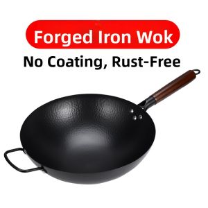 Hand Forged Non-stick Zhangqiu Iron Frying Pan