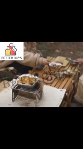 BETTER BUYS 1pcs Portable Camping Grill Foldable Barbeque BBQ Grill Portable stainless steel barbecue grill Pits