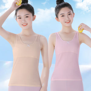 Pure Cotton Girls Underwear Developmental Stage One Vest Top Large Children Elementary School Girls Tube Top 10 Years Old Summer