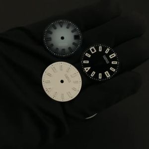 GRAYSS Sterile 28.5mm BGW9 Blue Luminous Watch Dial with Hollow Hour Markers Date Window for SKX NH35 PT5000 Miyota 8215Movemen