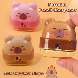 JIYAN2866 Portable Pencil Sharpener Capybara Shape Mini Pencil Sharpening Tool Manual Pencil Parer Students