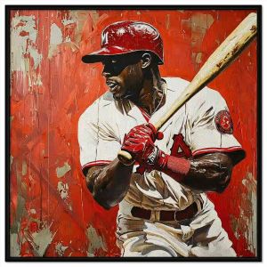 Tranh thể thao bóng chày. Tranh treo tường dán tường sơn dầu canvas trang trí. CGI-1565