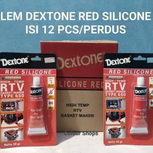 Lem Dextone Red Silicone High Temp Merah Silikon 30 gr 12 Pcs/Perdus
