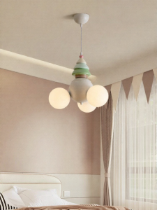 FANCY LAMP CLUB | Childrens Room Eye-Protection Creative Artistic Creamy Style Chandelier