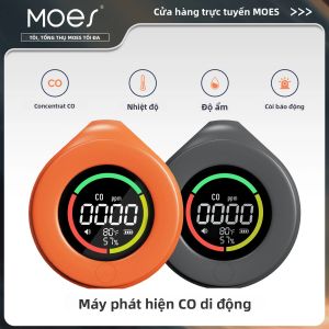 Máy Dò Khí CO Mini Cầm Tay MOES Máy Đo Nhiệt Độ/độ ẩm/CO 3 Trong 1 Có Lực Hút Từ Tính Và Máy Dò Khí Có Thể Sạc Dự Phòng 120 Giờ