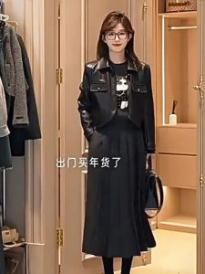 Cool Short PU Leather Jacket Womens Early Spring Vintage Elegance Small Fragrance Style Versatile Top Dona Ladies Fashion