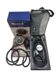 Baxtel APG GRAY Ring  Aneroid BP/DARK GREEN DELUXE Stethoscope