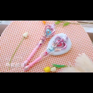 【MQLITTLESHOP】Princess Magic Wand Children Girls Fairy Wand Glitter Wand Glow Wand Rotating Vocal Girls Glow Toy