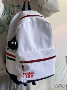 Contrast Color กระเป๋าเป้สะพายหลังสไตล์วิทยาลัยสําหรับผู้หญิง INS อินเทรนด์สไตล์ญี่ปุ่นระดับกลางและ High School นักเรียนกระเป๋าสะพายคู่