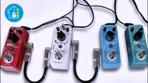 Guitar Effects Pedal Cable 6.35Mm Connecting Wire Flat Patch Metal Heads Copper Core Cables