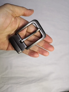 Premium Metal Belt Buckle for Men 35mm Brushed Zinc Alloy Pin Buckle Replacement Heavy Duty Belt Hardware for Leather Belts