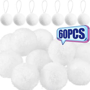 Christmas Snowballs White Foam Balls Ornaments for DIY Xmas Tree Hanging Pendant Ball New Year Party Home Decoration