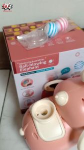 Mainan Anak Bola Difuser Ball Blowing Elephant Gajah Asap Jalan Tiup