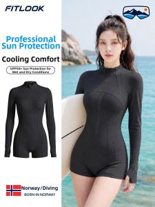 fitlook | Sun Protection Quick Dry Slimming Long Sleeve Swimsuit