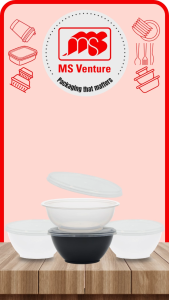 {MSV-WS} Plastic Bowls with Lids Microwavable (720ml-1080ml) for Takeaway Anti Leak Durable Reusable MS W6 MS W7 MS W8