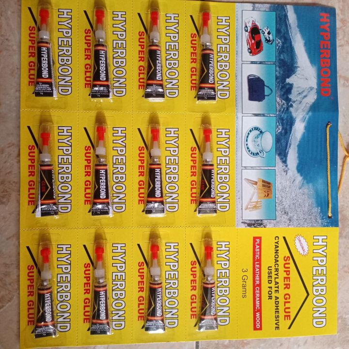 HYPERBOND LEM SUPER GLUE 12PCS /1 LEMBAR