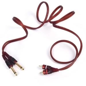 Cáp Âm Thanh Chuyên Nghiệp Pro Studio 5ft Đầu RCA Kép Sang Đầu TRS 1/4 Inch Kép Mạ Vàng Lõi Đồng Trần 2x30 Có Lớp Chắn Dùng Cho Mixer Và Amply