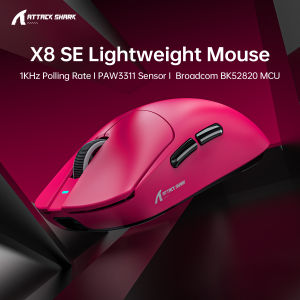 ATTACK SHARK | ATTACK SHARK X8 SE Wireless Gaming Mouse25000 DPI2.4G Wireless/Bluetooth/Wired Customized MousePAW33111K Hz Polling Rate