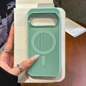 Luxury NEW Honeycomb Heat Dissipation Case For Google Pixel 11 Pro XL 10 Pro For MagSafe Alloy Lens Button Anti-drop Phone Cover
