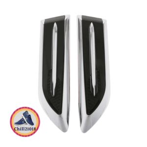 (ch1230x)สคูปบังโคลนติดแต่งด้านข้างรถ สติ๊กเกอร์แต่งติดรถยนต์ สคูปช่องระบายอากาศ บังโคลนตกแต่งโครเมี่ยม