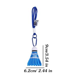 Rainbow Gradient Badminton Charm PETG Material 6.2x6.2x9cm with Lanyard for Bag Key Car Interior Decoration