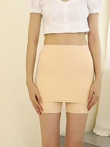 กางเกงนิรภัยผู้หญิง กางเกงนิรภัยแบบไม่ม้วนสําหรับฤดูร้อนแบบบาง ๆ สามารถสวมใส่ทับกางเกงขาสั้นคู่ได้